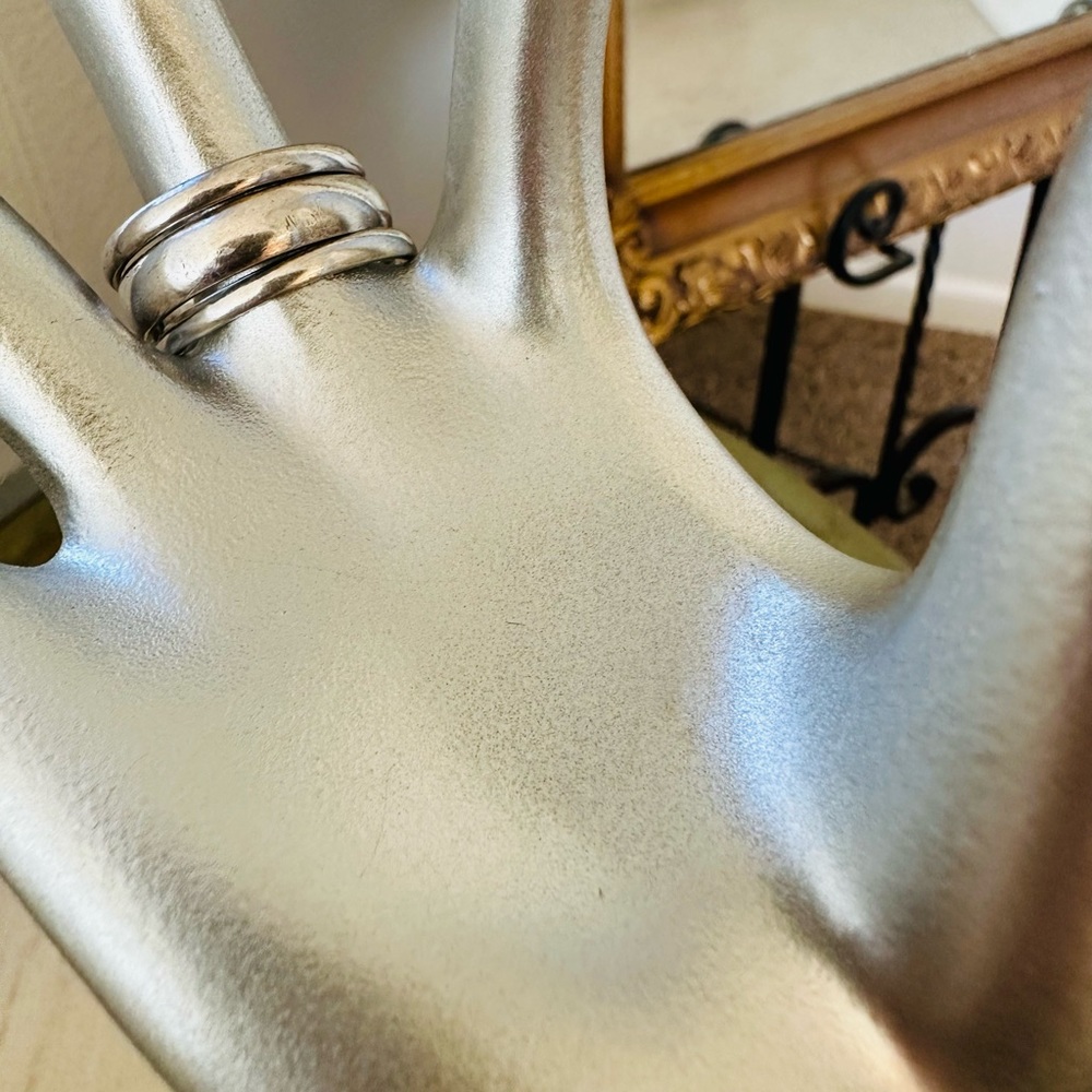 Vintage Stack Silver Wide Ring
